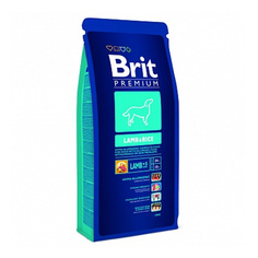 Корм Brit Premium Lamb&Rice 15kg для собак всех пород гипоаллергенный 9461/132337 Brit*