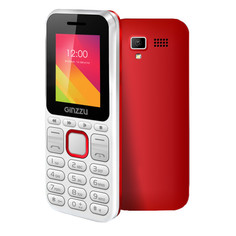 Сотовый телефон Ginzzu M102 DUAL mini White-Red