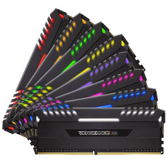 Модуль памяти Corsair Vengeance RGB DDR4 DIMM 2666MHz PC4-21300 CL16 - 64Gb KIT (8x8Gb) CMR64GX4M8A2666C16