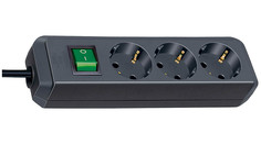 Сетевой фильтр Brennenstuhl Eco-Line 3 Sockets 3m Black 1152300400