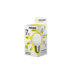 Лампочка Космос Smart LED E14 7W 220V 3000K LksmLEDSD7wGL45E1430