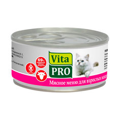 Корм VITA PRO Говядина 100g для кошек 47886/2962