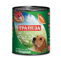 Корм Трапеза Говядина 750g для собак 3053