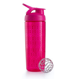 Шейкер BlenderBottle SportMixer Sleek 828ml Geo Lace Pattern Crimson BB-SMSK-GELP