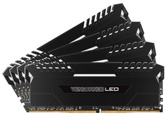 Модуль памяти Corsair Vengeance LED DDR4 DIMM 2666MHz PC4-21300 CL16 - 64Gb KIT (4x16Gb) CMU64GX4M4A2666C16