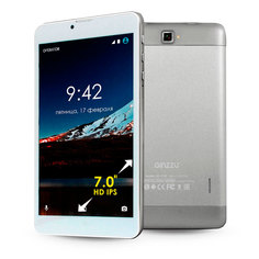 Планшет Ginzzu GT-7110 Silver (Spreadtrum SC9832 1.3 GHz/1024Mb/8Gb/GPS/LTE/3G/Wi-Fi/Bluetooth/Cam/7.0/1280x800/Android)