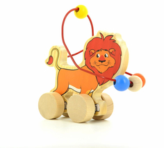 Каталка Мир деревянных игрушек Лабиринт-каталка Лев Д359