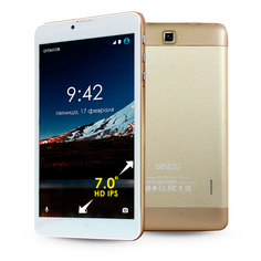 Планшет Ginzzu GT-7110 Gold (Spreadtrum SC9832 1.3 GHz/1024Mb/8Gb/GPS/LTE/3G/Wi-Fi/Bluetooth/Cam/7.0/1280x800/Android)