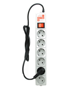 Сетевой фильтр Power Cube 6 Socket 1.9m Gray