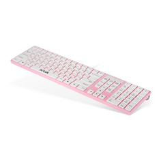 Клавиатура Delux DLK-1000UP Ultra-Slim Pink-White