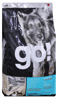 Корм GO! Индейка/Курица/Лосось/Утка 230g для собак 01366