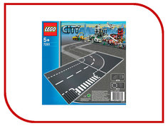 Плата Lego City Т-соединения и изогнутые рельсы 7281