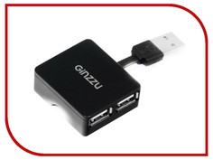 Хаб USB Ginzzu GR-414UB 4 ports Black