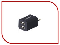 Зарядное устройство SmartBuy Traveler 2xUSB 2А Black SBP-2800