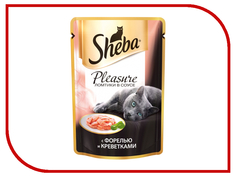 Корм Sheba Пауч Плежер форель / креветки 85g для кошек 39306