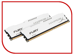 Модуль памяти Kingston HyperX Fury White Series PC3-15000 DIMM DDR3 1866MHz CL10 - 16Gb KIT (2x8Gb) HX318C10FWK2/16