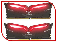 Модуль памяти Team Group T-Force Night Hawk Red DDR4 DIMM 3200MHz PC4-25600 CL16 - 16Gb KIT (2x8Gb) THRD416G3200HC16CDC01