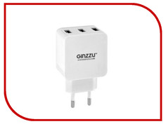 Зарядное устройство Ginzzu 3xUSB 3.1A GA-3315UW