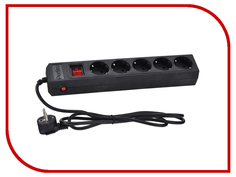 Сетевой фильтр Perfeo 5 Sockets 5m Black PF-SP-5/5.0-B