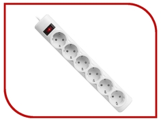 Сетевой фильтр Defender DFS 153 6 Sockets 3.0m White 99490