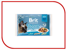 Корм Brit Premium Dinner Plate Jelly Кусочки в соусе 85g для кошек 519415 Brit*