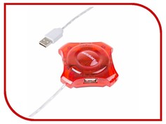 Хаб USB Rexant 18-4100 4 ports Red