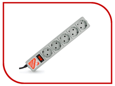 Сетевой фильтр Power Cube 5 Socket 5m Grey SPG-B-15