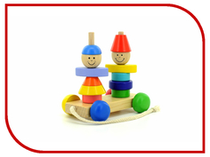 игрушка Мир деревянных игрушек Пирамидка-каталка Мальчик и девочка Д354