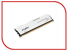 Модуль памяти Kingston HyperX Fury White DDR3 DIMM 1600MHz PC3-12800 CL10 - 4Gb HX316C10FW/4