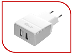 Зарядное устройство Ainy 2xUSB 2.4A EA-036B White