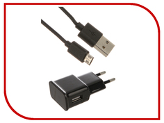 Зарядное устройство Dekken USB 1A + кабель microUSB Black 20903
