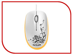 Мышь Delux DLM-100OUO White-Orange