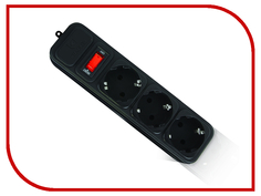 Сетевой фильтр KRAULER 3 розетки 3м Black KR-3-3,0M (B)