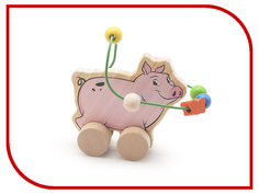 Каталка Мир деревянных игрушек Лабиринт-каталка Свинья Д367