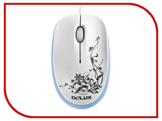 Мышь Delux DLM-100OUB White-Blue