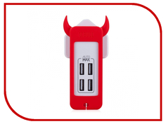 Зарядное устройство MOMAX U.Bull 4-ports USB UM4EU Red