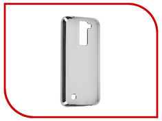 Аксессуар Чехол LG K8 SkinBox Silicone Chrome Border 4People Silver T-S-LK8-008