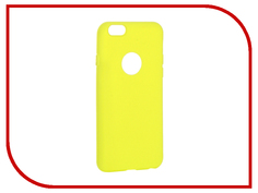 Аксессуар Чехол Krutoff Silicone для iPhone 6/6S Yellow 11810