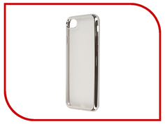 Аксессуар Чехол SkinBox Silicone Chrome Border 4People для iPhone 7 Silver T-S-AI7-008