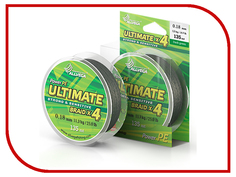 Шнур плетёный Allvega Ultimate 0.18mm 135m 11.3kg Dark Green U135DGR018