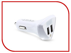Зарядное устройство Remax RCC208 Aliens Led 2xUSB 5V/3.4A White 71783