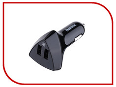 Зарядное устройство Remax RCC208 Aliens Led 2xUSB 5V/3.4A Black 71782