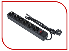 Сетевой фильтр ExeGate 6 Sockets 1.8m Black SP-6-1.8B 119391