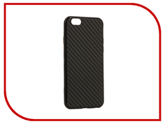 Аксессуар Чехол Krutoff Silicone Carbon для iPhone 6/6S Black 11838