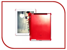 Аксессуар Чехол PURO Crystal Cover Fluorescent for iPad 2 / iPad 3 NEW пластик, совместим со Smart Cover Red