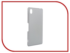 Аксессуар Чехол-накладка Sony Xperia M4 Aqua BROSCO пластиковый Silver M4A-BACK-02-SILVER