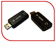 Звуковая карта Orient AU-02 USB to Audio 3.5 Jack Black