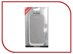 Аксессуар Чехол PURO Eco-Leather Cover для iPhone 6 Silver IPC647BOOKCCRYSIL