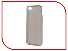 Аксессуар Чехол-накладка Krutoff для APPLE iPhone 5 / 5S / SE Transparent-Black 10672