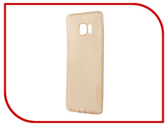 Аксессуар Чехол Samsung Galaxy S6 Edge+ G928T Nillkin Nature TPU Transparent Gold